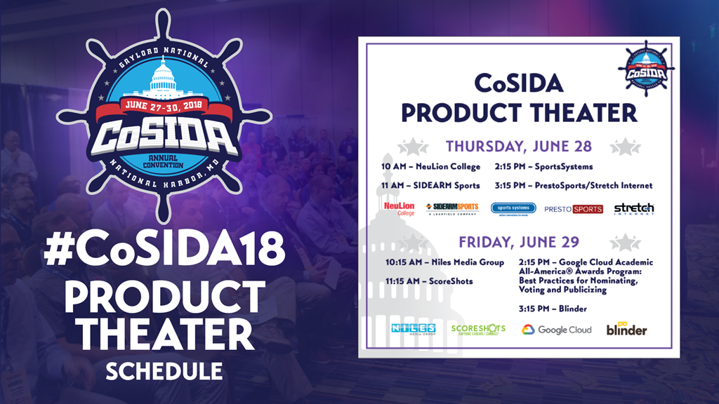 Product Theater Schedule Announced for 2018 CoSIDA Convention Exhibit Hall